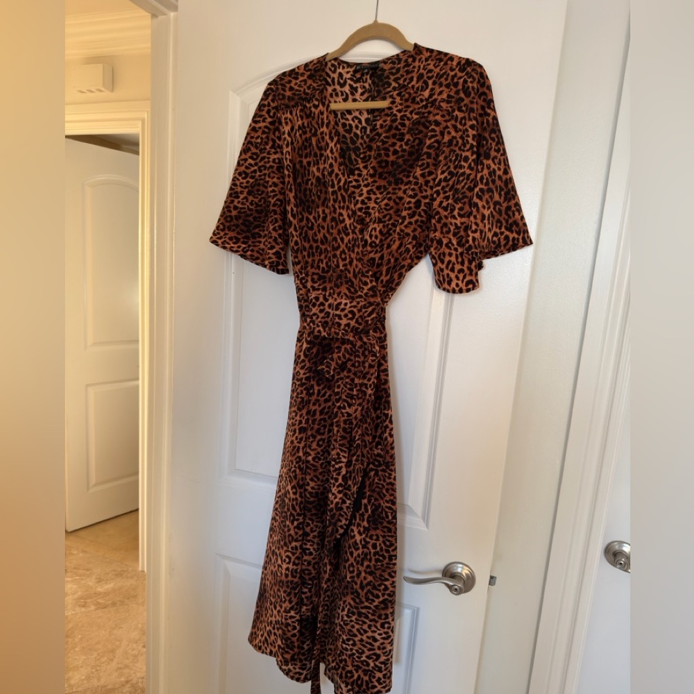 Bobeau Animal Print Midi Dress